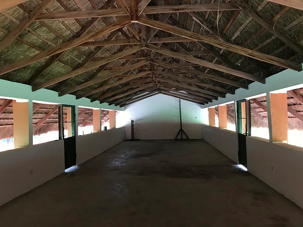 Inside the restaurant and education area at Camp Dungu